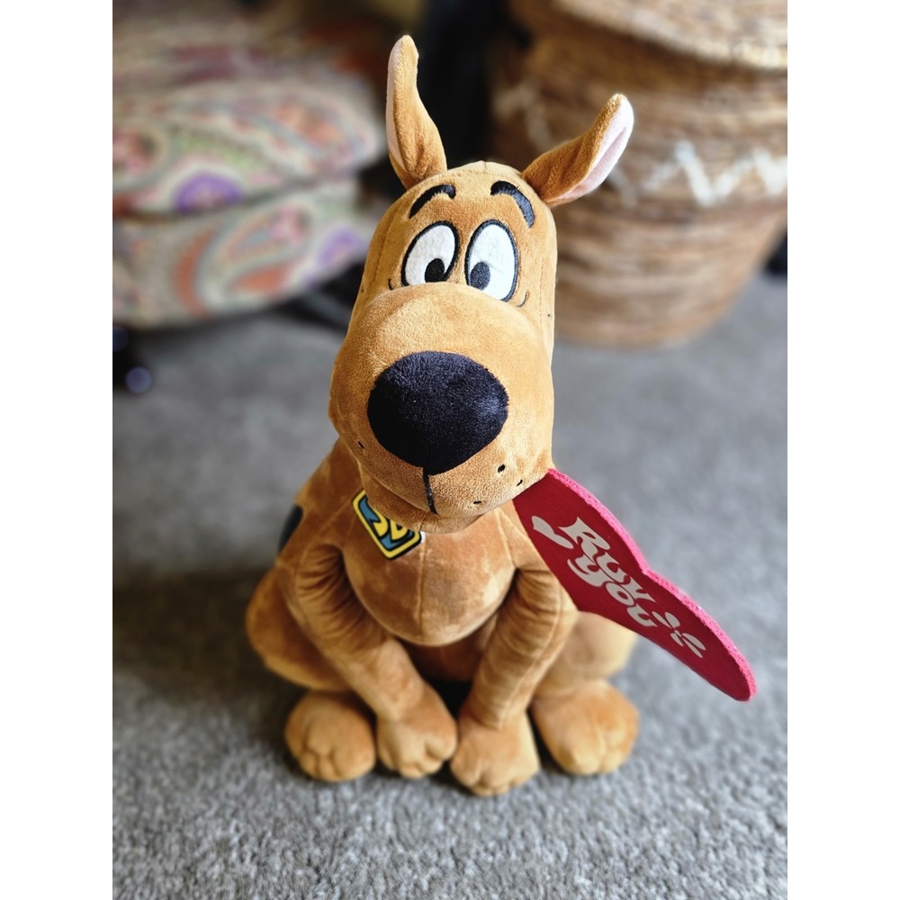 New Scooby Doo Plush Dog Ruv You Heart Large 24"  Hanna Barbera Toy NWT